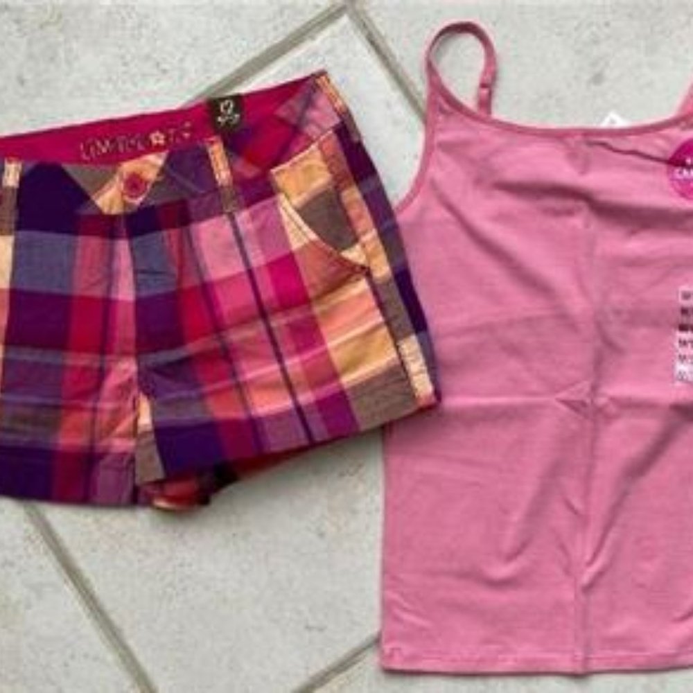 2 pc NWT Girls LIMITED TOO Cami Top/Shorts Size 12